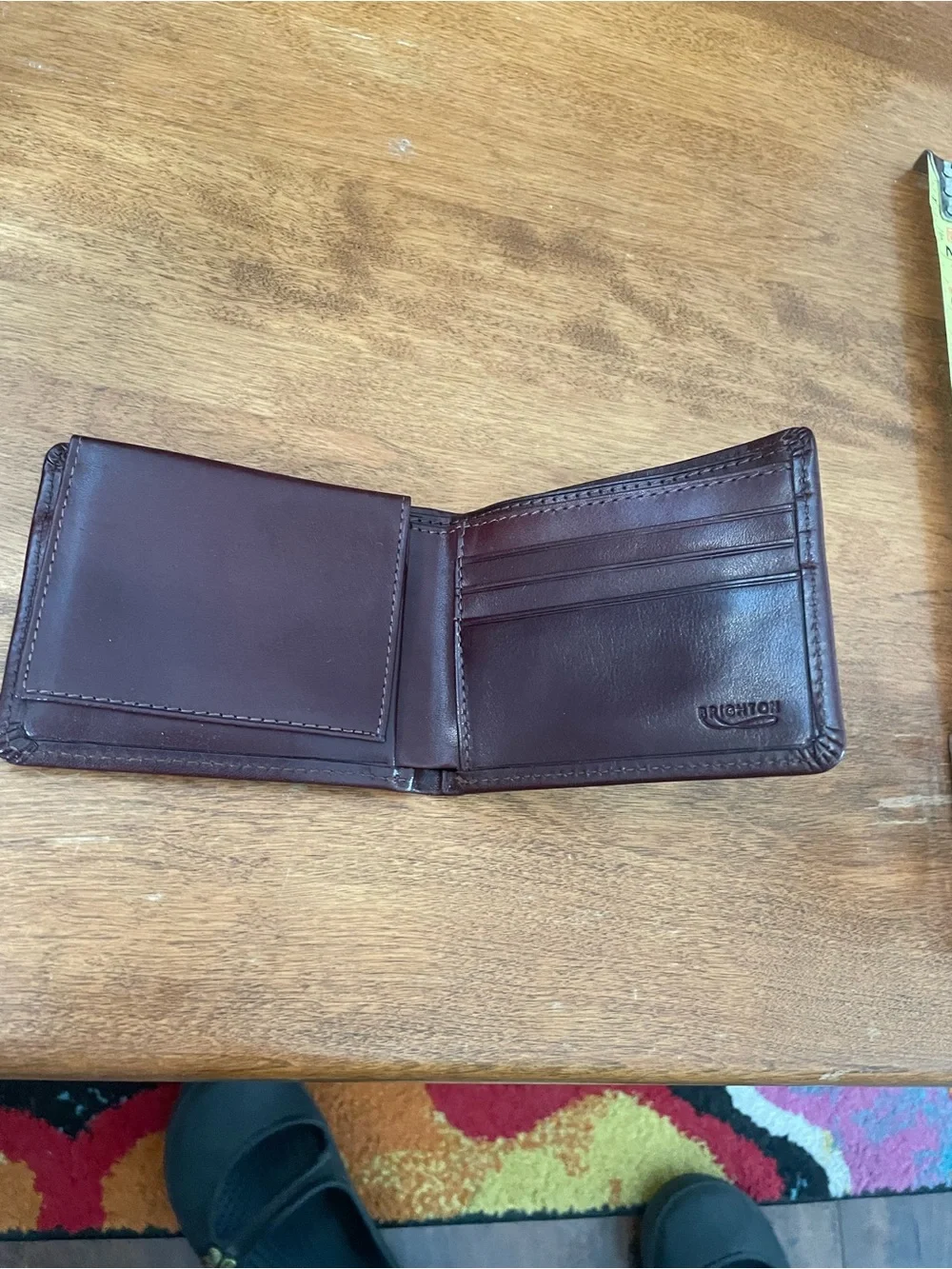Brighton Cody Buffalo Passcode Bifold Leather Wallet- Brown